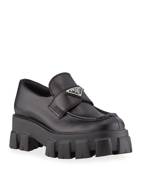 monolith prada loafers|platform loafers prada.